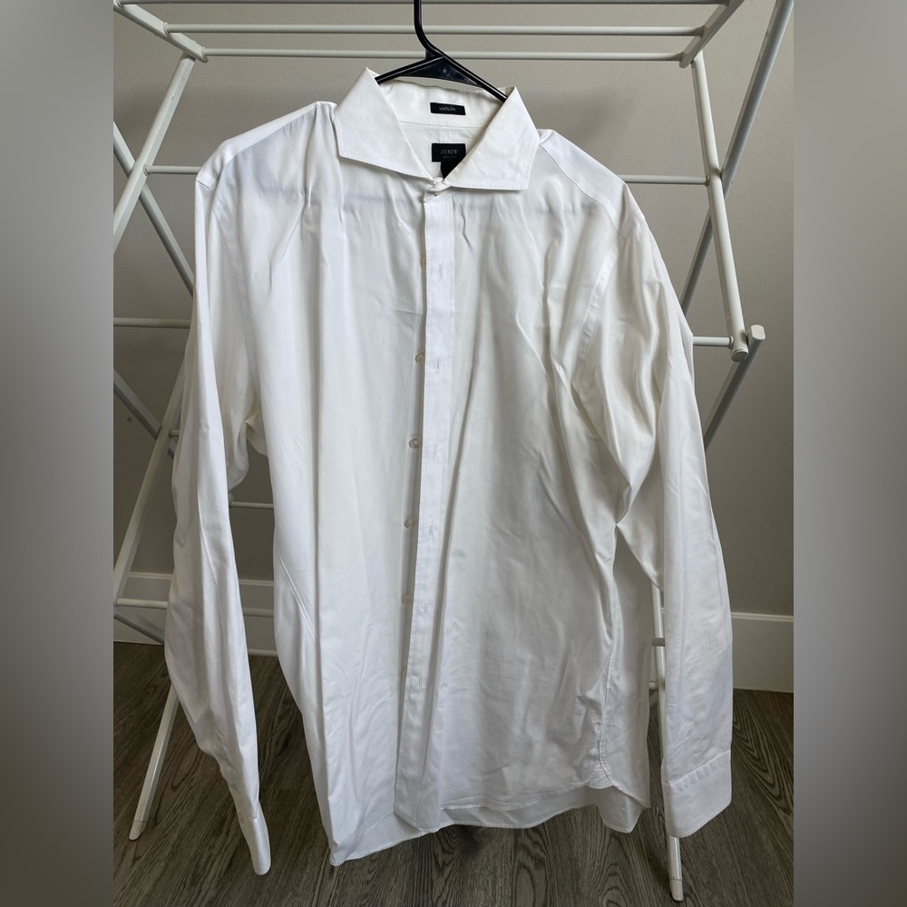 J Crew Ludlow White Dress Shirt Large
